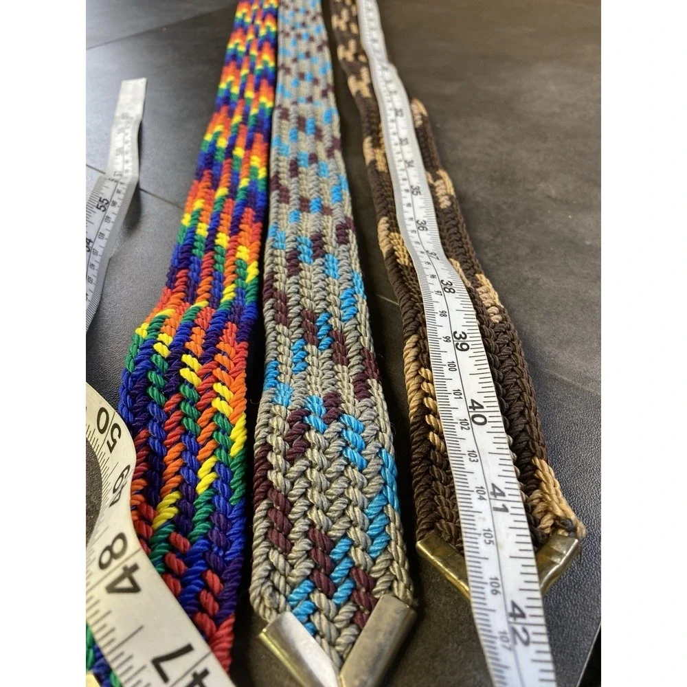 Lot of 3 handmad unfinished Woven Belts